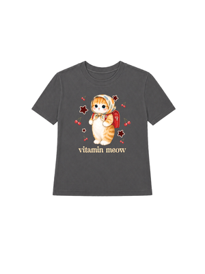 Áo Thun Nữ Vitamin Meow Go School