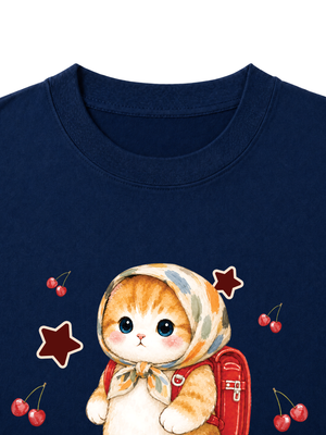 Áo Thun Nữ Vitamin Meow Go School