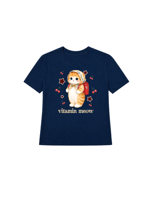 Áo Thun Nữ Vitamin Meow Go School