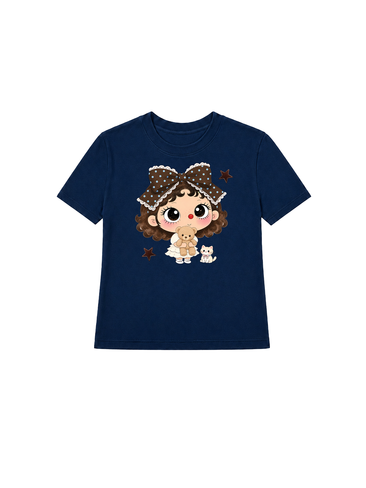 Áo Thun Nữ Blue Tiffany Polka Girl
