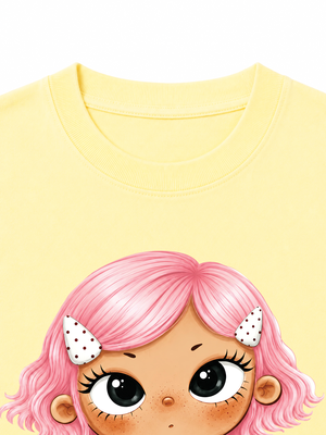 Áo Thun Nữ Pink Hair Girl