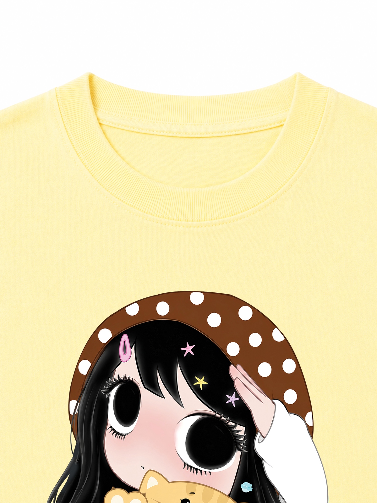 Áo Thun Nữ Little Girl Brown Dots