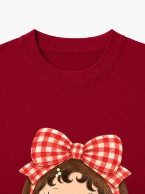 Áo Thun Nữ Red Plaid Girl