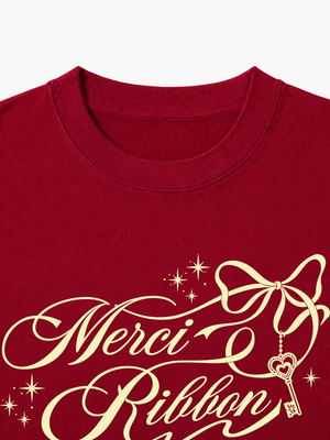 Áo Thun Nữ  Merci Ribbon