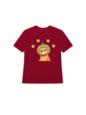 Áo Thun Nữ Pumpkin Cat