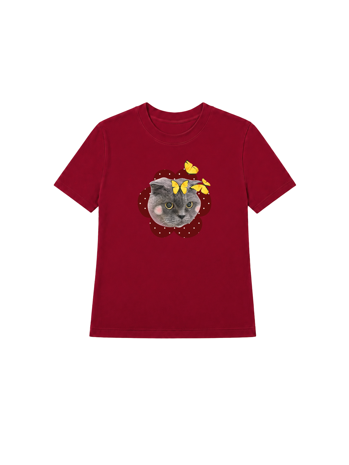 Áo Thun Nữ Floral Cat