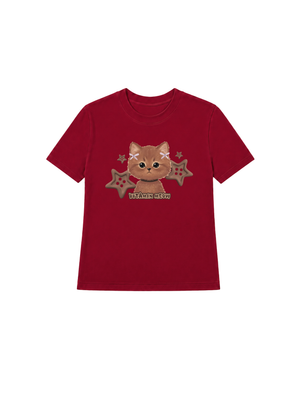 Áo Thun Nữ  Brown Cat