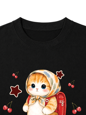 Áo Thun Nữ Vitamin Meow Go School