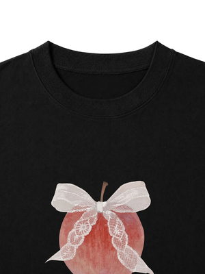 Áo Thun Nữ  Byyou Apple With Coquette