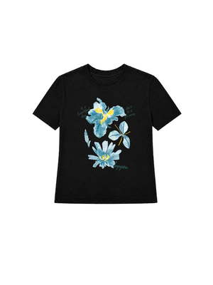Áo Thun Nữ Blue Flower
