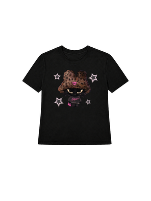 Áo Thun Nữ  Leopard Outfit Cat