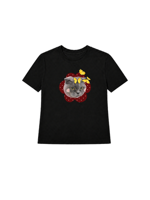 Áo Thun Nữ Floral Cat