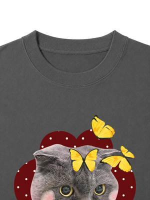 Áo Thun Nữ Floral Cat
