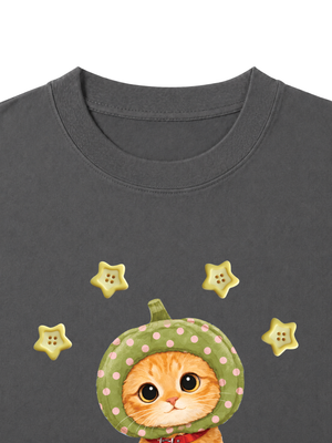 Áo Thun Nữ Pumpkin Cat