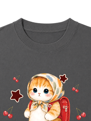 Áo Thun Nữ Vitamin Meow Go School