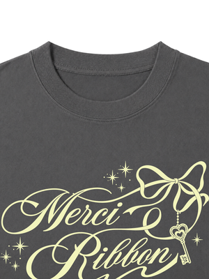 Áo Thun Nữ  Merci Ribbon