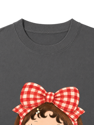 Áo Thun Nữ Red Plaid Girl
