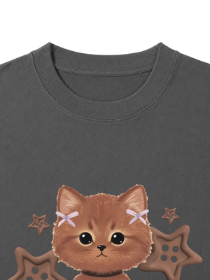 Áo Thun Nữ  Brown Cat