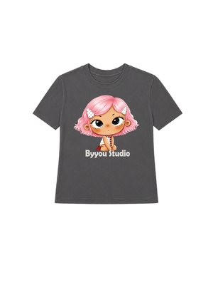 Áo Thun Nữ Pink Hair Girl
