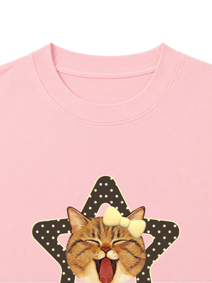 Áo Thun Nữ Cutie Girrl Star Meow