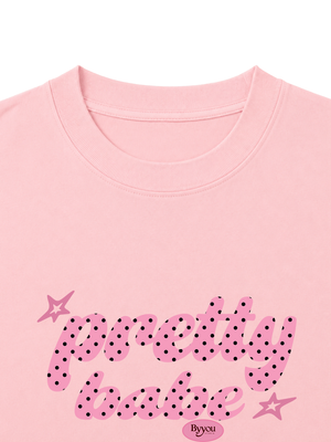 Áo Thun Nữ  Pretty Babe Pink Polka