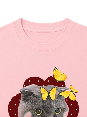 Áo Thun Nữ Floral Cat
