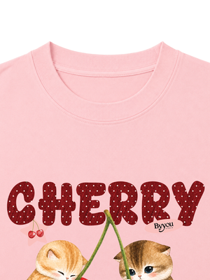 Áo Thun Nữ Cherry Meow