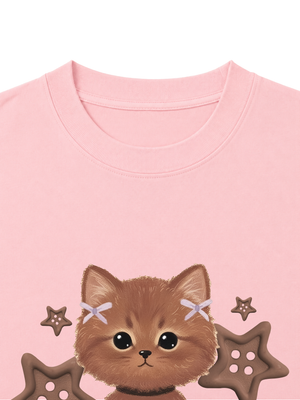 Áo Thun Nữ  Brown Cat