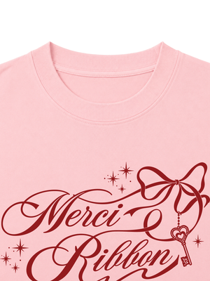 Áo Thun Nữ  Merci Ribbon