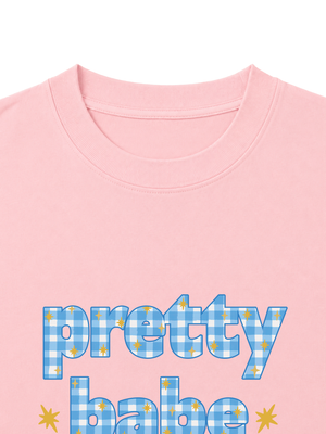 Áo Thun Nữ Pretty Babe Blue Plaid