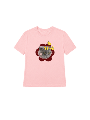 Áo Thun Nữ Floral Cat