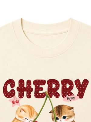Áo Thun Nữ Cherry Meow