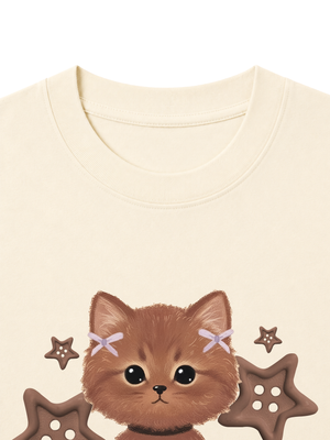 Áo Thun Nữ  Brown Cat