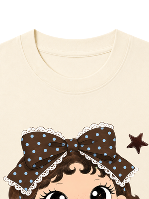 Áo Thun Nữ Blue Tiffany Polka Girl