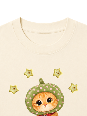 Áo Thun Nữ Pumpkin Cat