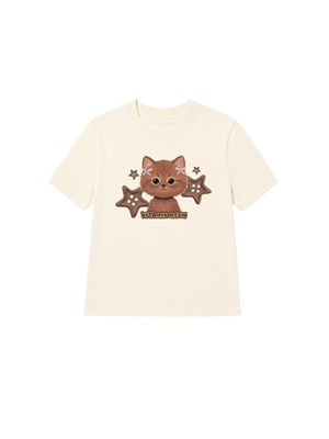 Áo Thun Nữ  Brown Cat