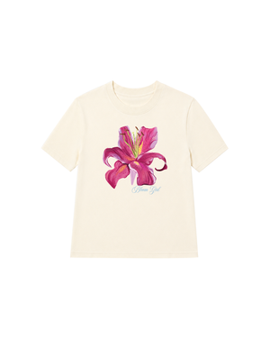Áo Thun Nữ  Bloom Girl Pink Lily