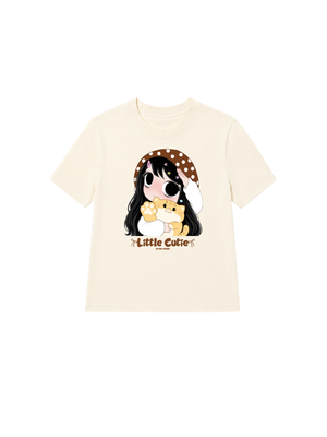 Áo Thun Nữ Little Girl Brown Dots