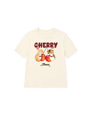 Áo Thun Nữ Cherry Meow
