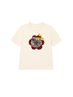 Áo Thun Nữ Floral Cat