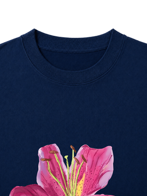 Áo Thun Nữ  Bloom Girl Pink Lily