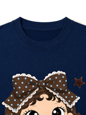Áo Thun Nữ Blue Tiffany Polka Girl