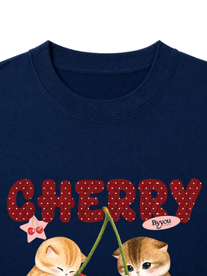 Áo Thun Nữ Cherry Meow