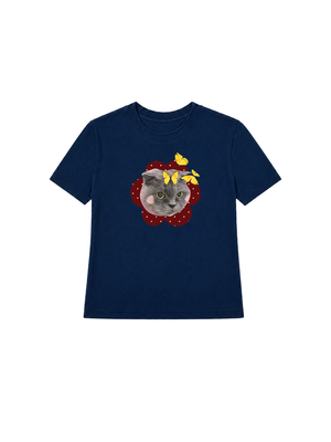 Áo Thun Nữ Floral Cat
