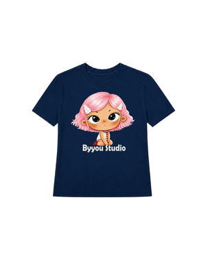Áo Thun Nữ Pink Hair Girl