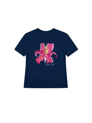 Áo Thun Nữ  Bloom Girl Pink Lily