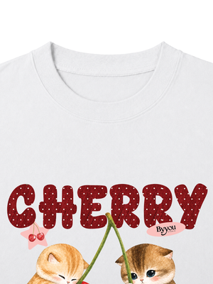 Áo Thun Nữ Cherry Meow