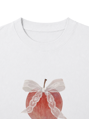 Áo Thun Nữ  Byyou Apple With Coquette