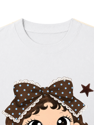 Áo Thun Nữ Blue Tiffany Polka Girl