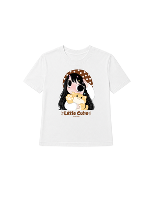 Áo Thun Nữ Little Girl Brown Dots